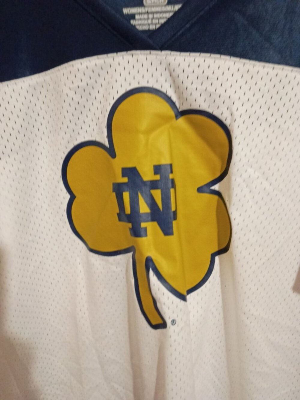 New Women's Fanatics Notre Dame Fighting Irish Oversized Football Jersey Small S - Picture 6 of 12